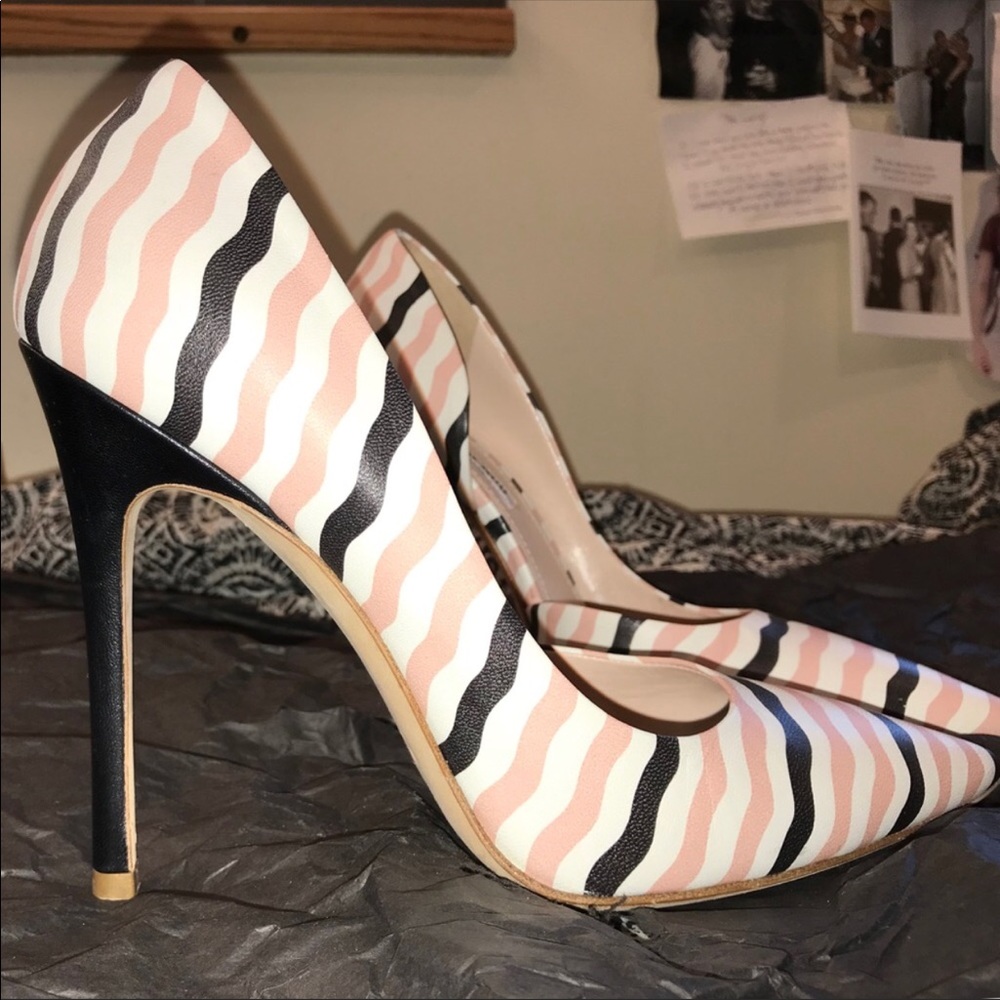 Miu miu tonal striped pumps
